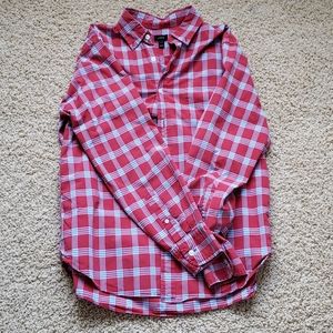 J. Crew red plaid shirt